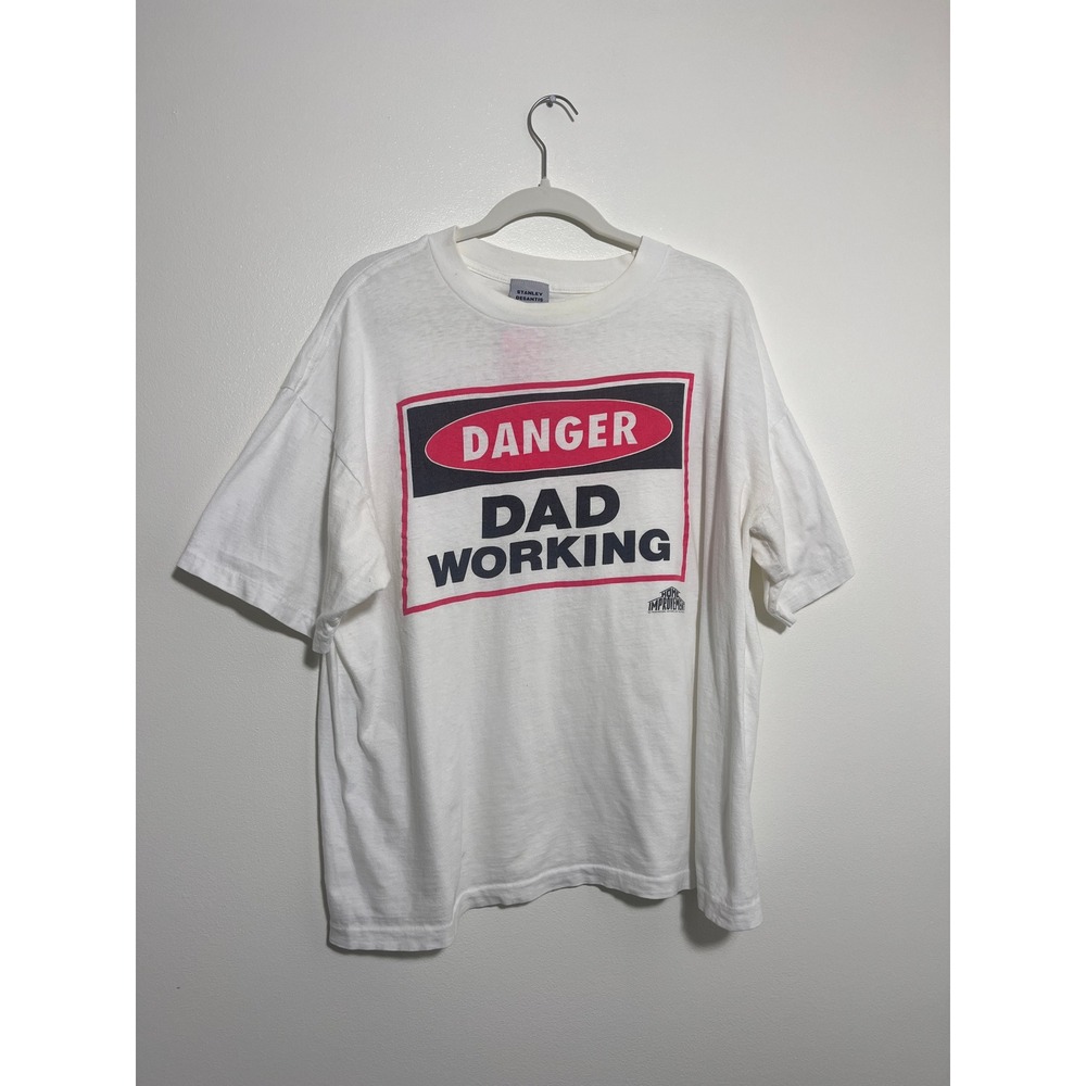 Vintage Stanley Desantis Home Improvement Danger Dad Working USA T Shirt
